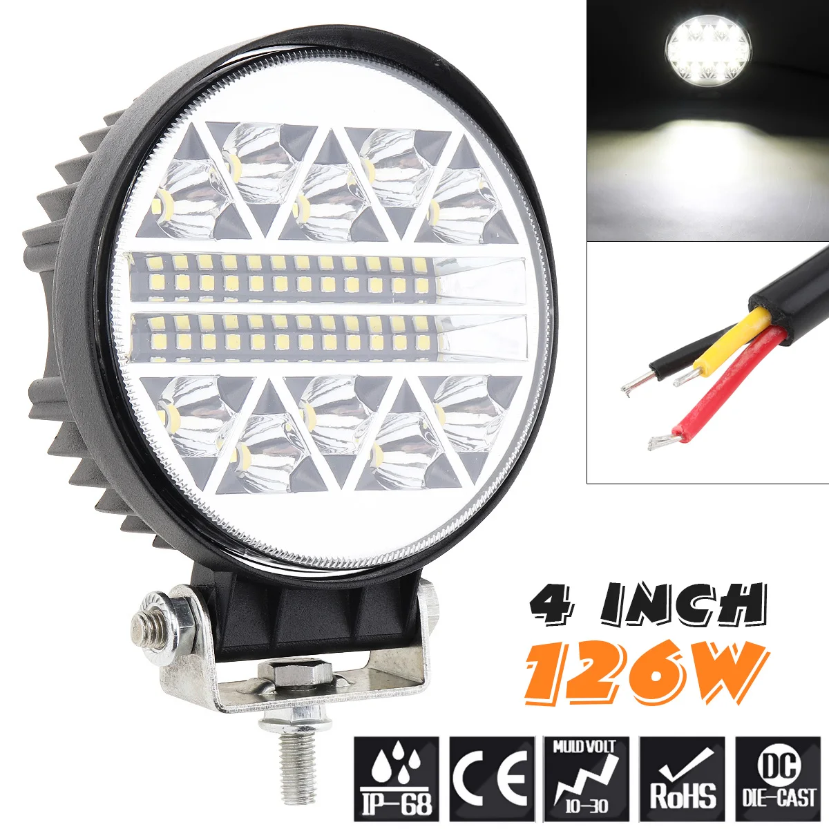 Car Work Lights Ultra Bright 4 Inch Round Work Light Bar Modified Lamp for Off Road Car / SUV / ATV / Truck Car Work Lights
Car Work Lights Ultra Bright 4 Inch Round Work Light Bar Modified Lamp for Off Road Car / SUV / ATV / Truck Car Work Lights