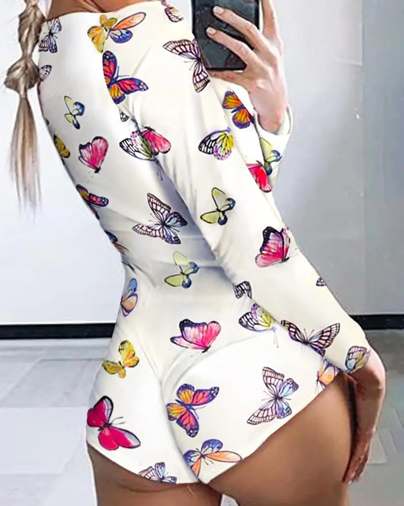 Women Deep V-neck Bodycon Playsuit Lady Girls Sexy Jumpsuits Fashion Printed Sleepwear Leotard Long Sleeve Print Playsuits
Women Deep V-neck Bodycon Playsuit Lady Girls Sexy Jumpsuits Fashion Printed Sleepwear Leotard Long Sleeve Print Playsuits