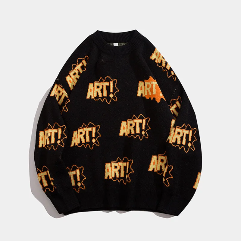 Men Streetwear Letter Jacquard Knit Sweater Hip Hop Autumn Pullover Sweater O-Neck Couple Casual Men's And Women's Sweaters
Men Streetwear Letter Jacquard Knit Sweater Hip Hop Autumn Pullover Sweater O-Neck Couple Casual Men's And Women's Sweaters
