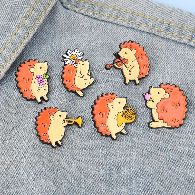 Hedgehog Musician Audience Enamel Pins Custom Music Brooch Lapel Badge Bag Cartoon Animal Jewelry Gift for Kids Friends 
Hedgehog Musician Audience Enamel Pins Custom Music Brooch Lapel Badge Bag Cartoon Animal Jewelry Gift for Kids Friends