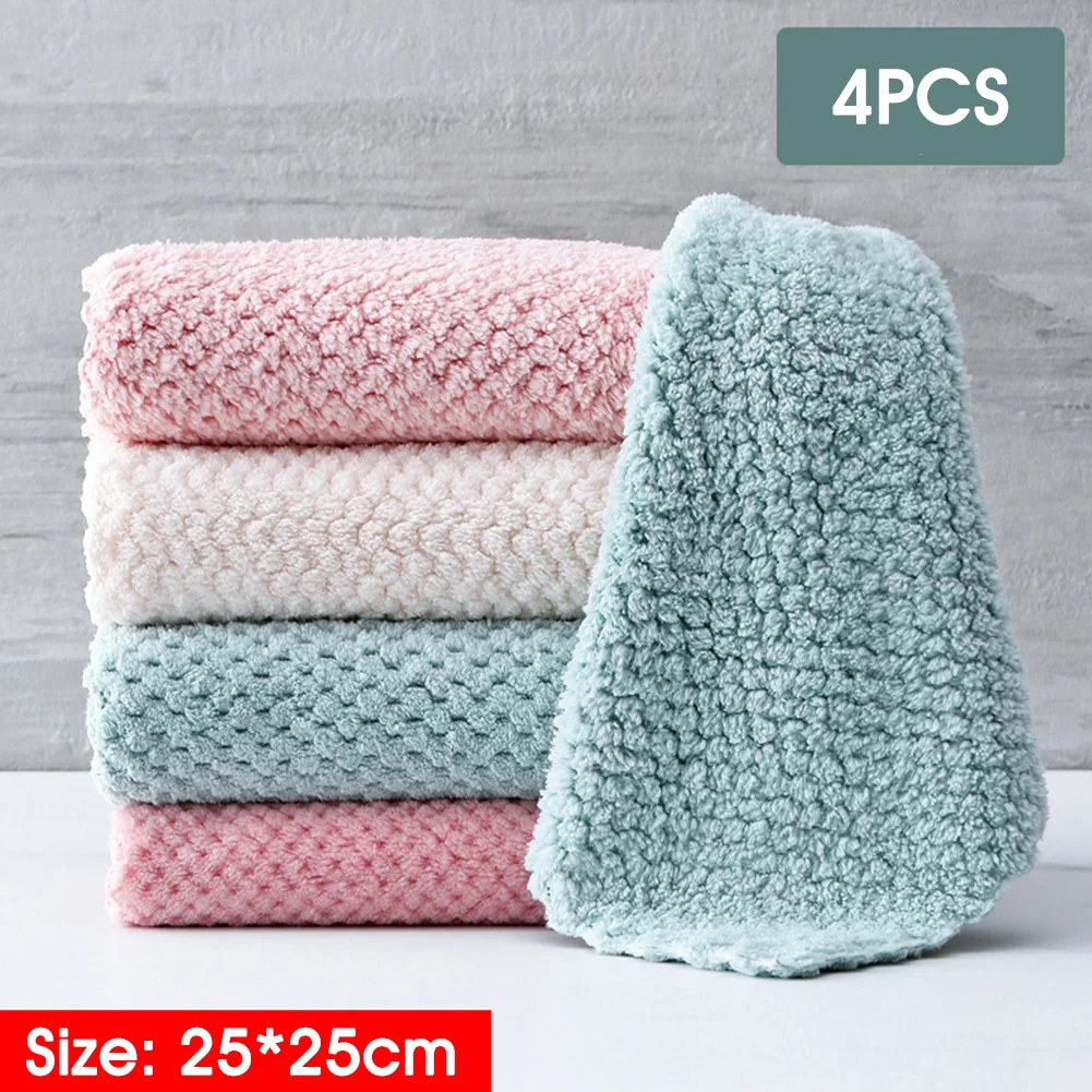 Kitchen Dish Clothes Microfiber Super Soft Absorbent Dish Rag Cleaning Towel for Kitchen Bathroom Cleaning Cloths Supply 4Pcs
Kitchen Dish Clothes Microfiber Super Soft Absorbent Dish Rag Cleaning Towel for Kitchen Bathroom Cleaning Cloths Supply 4Pcs