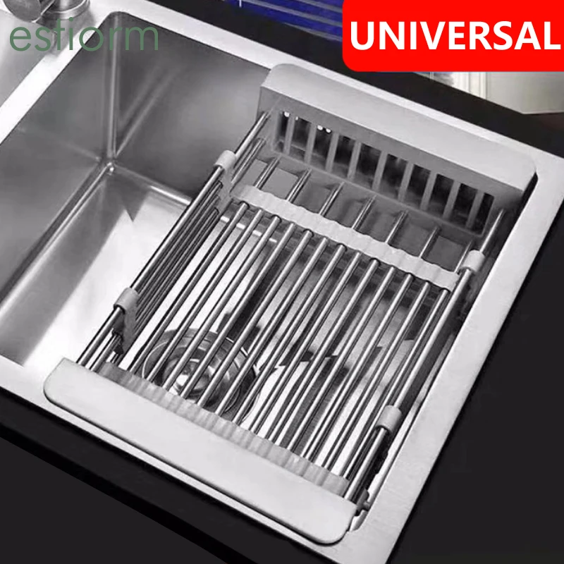 Kitchen bowl rack, stainless steel sink rack / expandable drain basket, sink adjustable vegetable and fruit drain basket
Kitchen bowl rack, stainless steel sink rack / expandable drain basket, sink adjustable vegetable and fruit drain basket