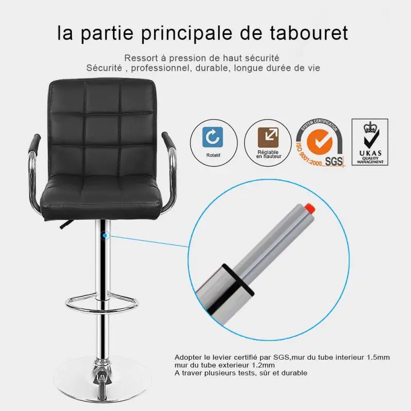 2Pcs Bar Chair Nine-grid Soft Cushion Chair Artificial Leather Swivel Bar Stools Adjustable Chairs With Footrest Armrest HWC
2Pcs Bar Chair Nine-grid Soft Cushion Chair Artificial Leather Swivel Bar Stools Adjustable Chairs With Footrest Armrest HWC