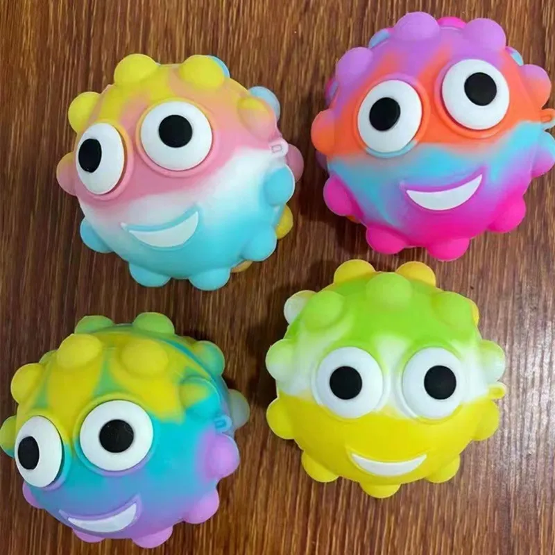 New Silicone 3D Bubble Grip Ball With Stretch Eyes Antistress Stress Relief Soft Squeeze Toys Gift For Adult Kids SK085
New Silicone 3D Bubble Grip Ball With Stretch Eyes Antistress Stress Relief Soft Squeeze Toys Gift For Adult Kids SK085