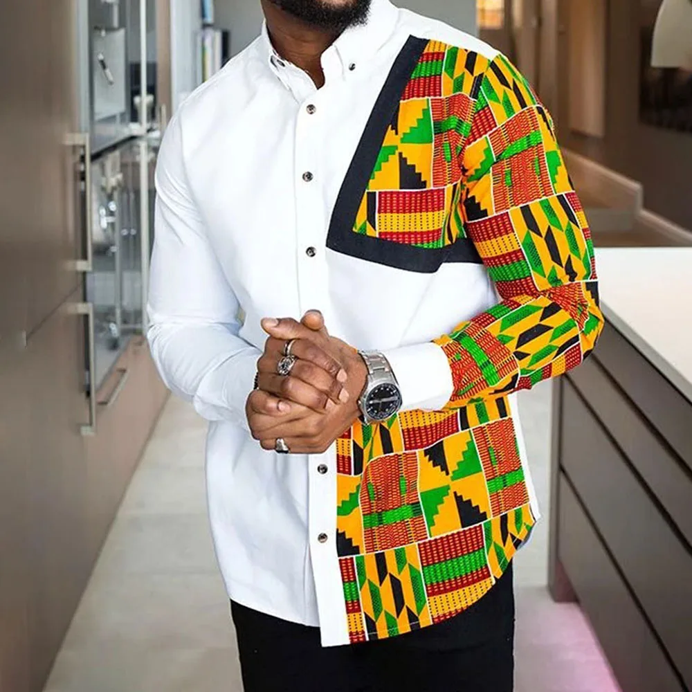 Spring Summer Fashion Print Man Shirt Tops Geometric Slim Casual Single-Breasted Blouse African Gentlemen Work Business Shirts
Spring Summer Fashion Print Man Shirt Tops Geometric Slim Casual Single-Breasted Blouse African Gentlemen Work Business Shirts