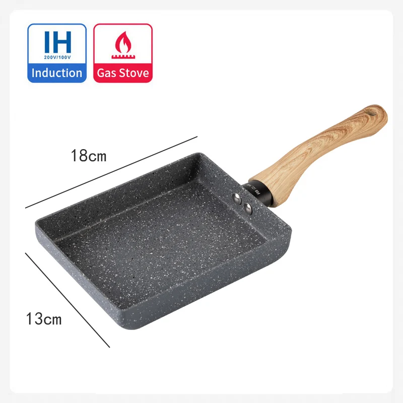 Frying Pan Tamagoyaki Omelette Black Non-stick Pan Fry Egg Pan Pancake Kitchen Pot Only Use for Gas Cooker
Frying Pan Tamagoyaki Omelette Black Non-stick Pan Fry Egg Pan Pancake Kitchen Pot Only Use for Gas Cooker