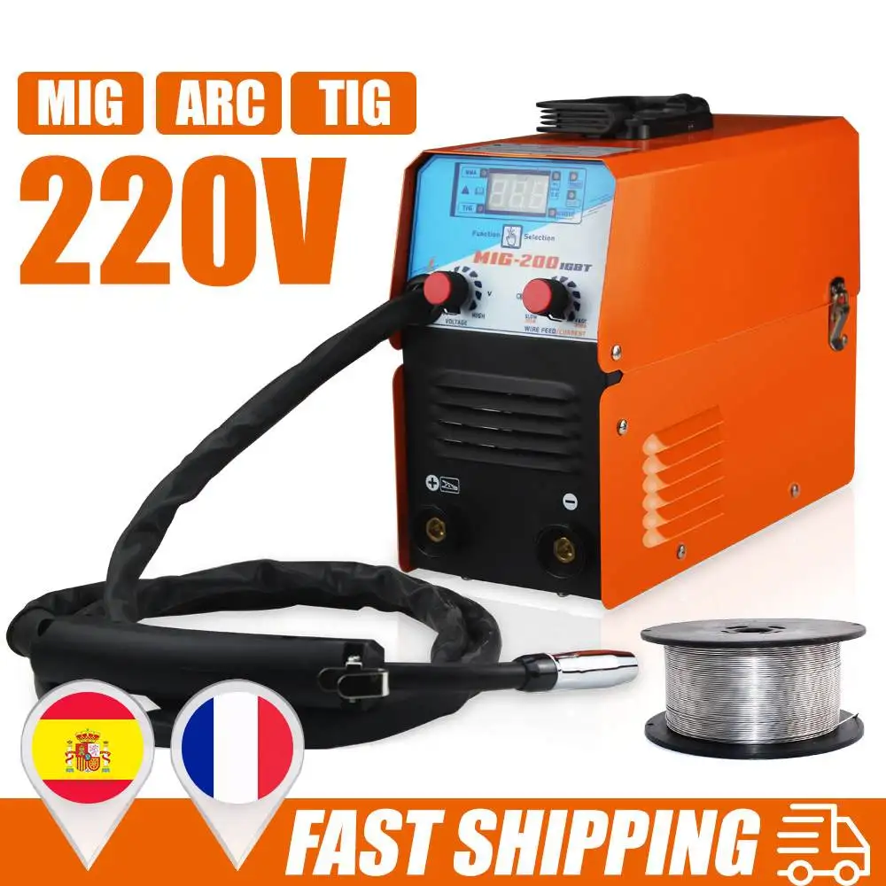 220V MIG-200 50/60Hz No Gas Gasless Welding Machine Fit 0.8mm 1.0mm Welder Equipment Flux Core For Household Manual Soldering EU
220V MIG-200 50/60Hz No Gas Gasless Welding Machine Fit 0.8mm 1.0mm Welder Equipment Flux Core For Household Manual Soldering EU