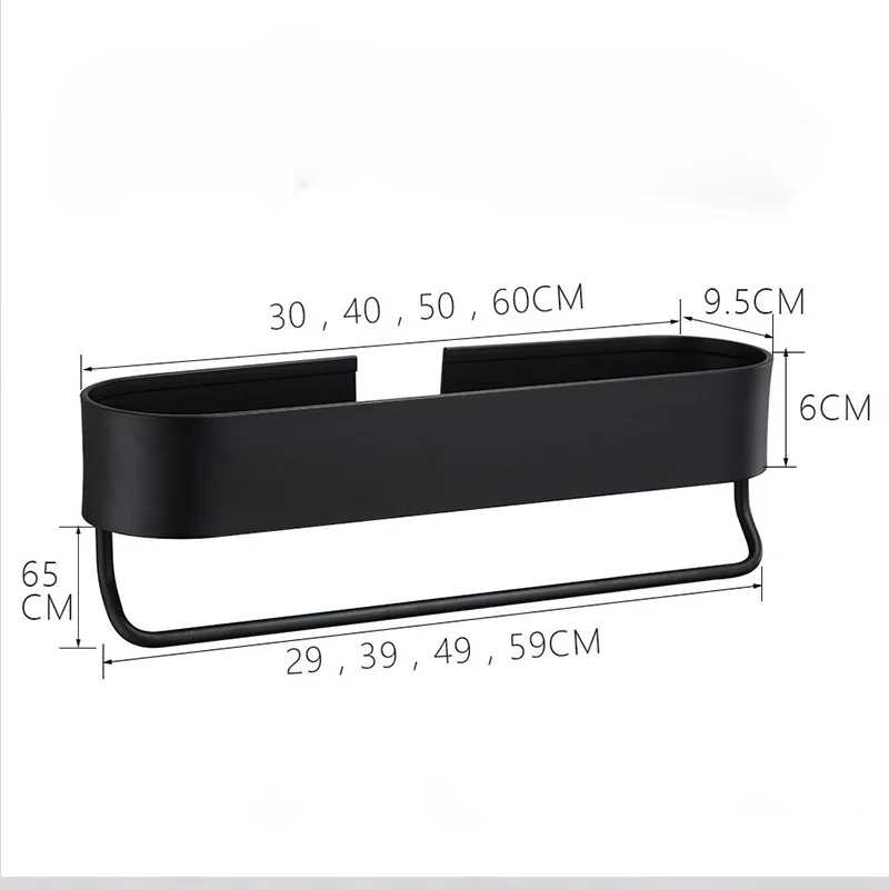 Black Bathroom Shelf 30/40/50 cm Kitchen Wall Shelves Shower Basket Storage Rack Towel Bar Robe Hooks Bathroom Accessories
Black Bathroom Shelf 30/40/50 cm Kitchen Wall Shelves Shower Basket Storage Rack Towel Bar Robe Hooks Bathroom Accessories
