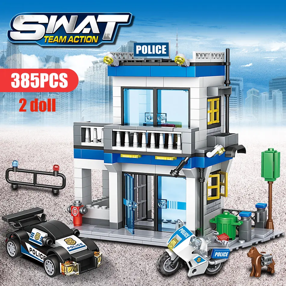 746PCS City Police Station Building Blocks Military Helicopter SWAT WW2 Car Team Bricks Educational Toys children 
746PCS City Police Station Building Blocks Military Helicopter SWAT WW2 Car Team Bricks Educational Toys children
