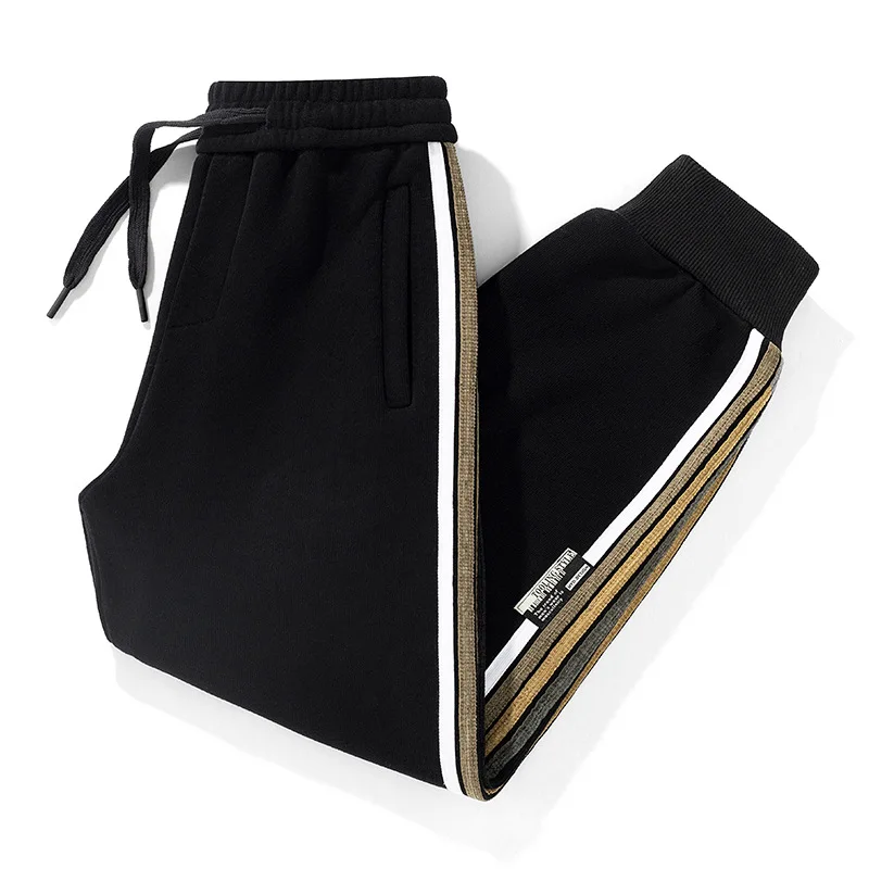 Мужские повседневные спортивные брюки, хлопковые Модные свободные полосатые брюки 
Мужские повседневные спортивные брюки, хлопковые Модные свободные полосатые брюки