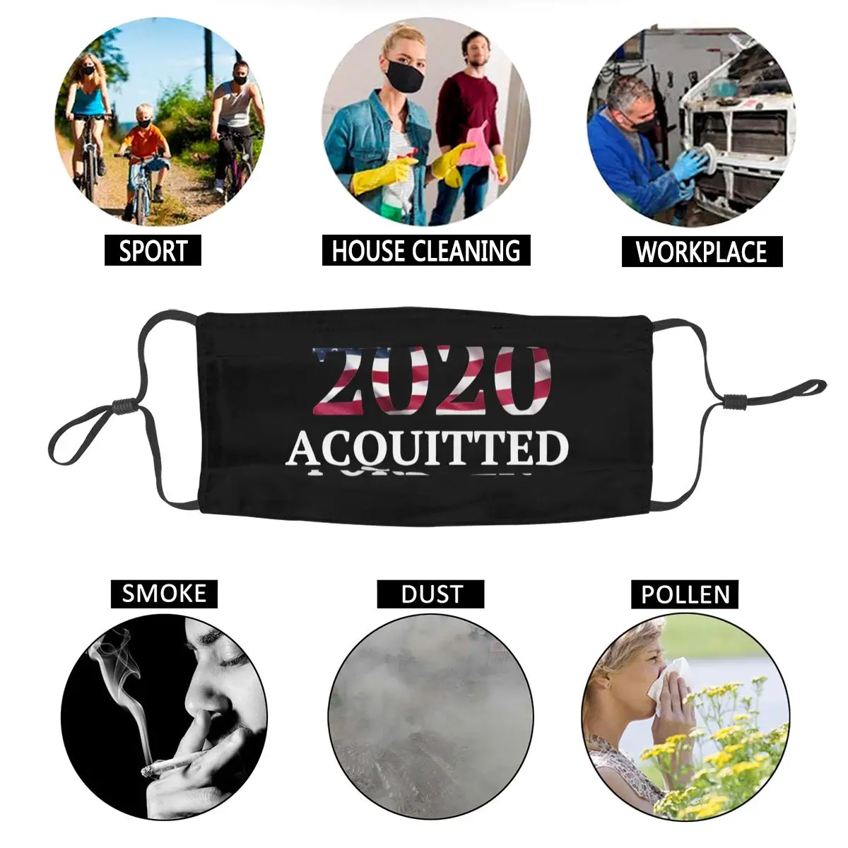 Acquitted Forever Trump Reusable Mouth Face Mask 2020 President Vote Anti Dustproof Mask Protection Respirator Muffle
Acquitted Forever Trump Reusable Mouth Face Mask 2020 President Vote Anti Dustproof Mask Protection Respirator Muffle