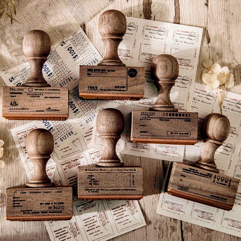 Vintage Walnut handle stamp Scrapbooking material Decorative envelope craft supplies
Vintage Walnut handle stamp Scrapbooking material Decorative envelope craft supplies