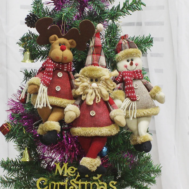 2019 Christmas Decorations Length 26cm Plush Grid Santa Snowman Elk Doll Pendant Xmas Party Gift Tree Hanging Ornament for Home
2019 Christmas Decorations Length 26cm Plush Grid Santa Snowman Elk Doll Pendant Xmas Party Gift Tree Hanging Ornament for Home