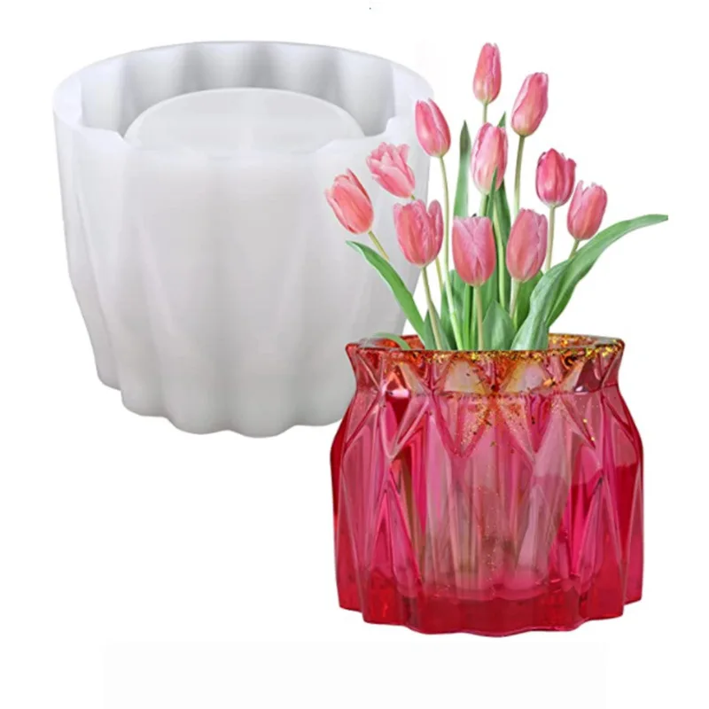 Vase Mold DIY Epoxy Epoxy Resin Cut Surface Pen Holder Rhomboid Vase Storage Jar Silicone Mold Decorations
Vase Mold DIY Epoxy Epoxy Resin Cut Surface Pen Holder Rhomboid Vase Storage Jar Silicone Mold Decorations