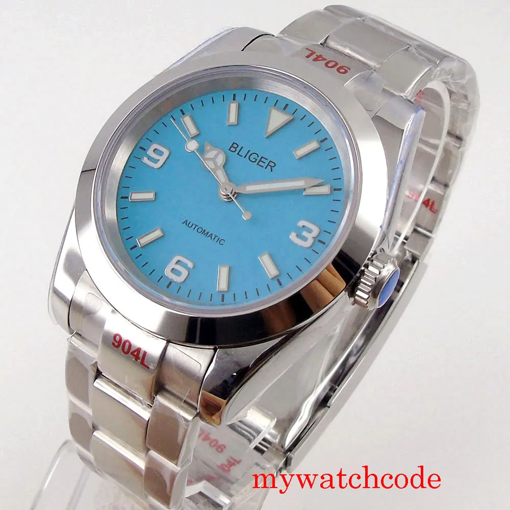 36 мм/39 мм черный синий циферблат сапфировое стекло автоматические мужские часы