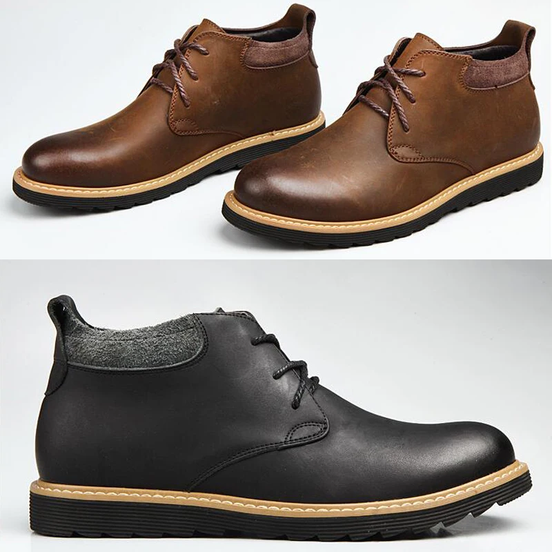 Pop Men Leisure Boots Genuine PU Leather Ankle Winter With Fur Western Boots Casual Retro Lace-up Men's Boots Casual Shoes
Pop Men Leisure Boots Genuine PU Leather Ankle Winter With Fur Western Boots Casual Retro Lace-up Men's Boots Casual Shoes