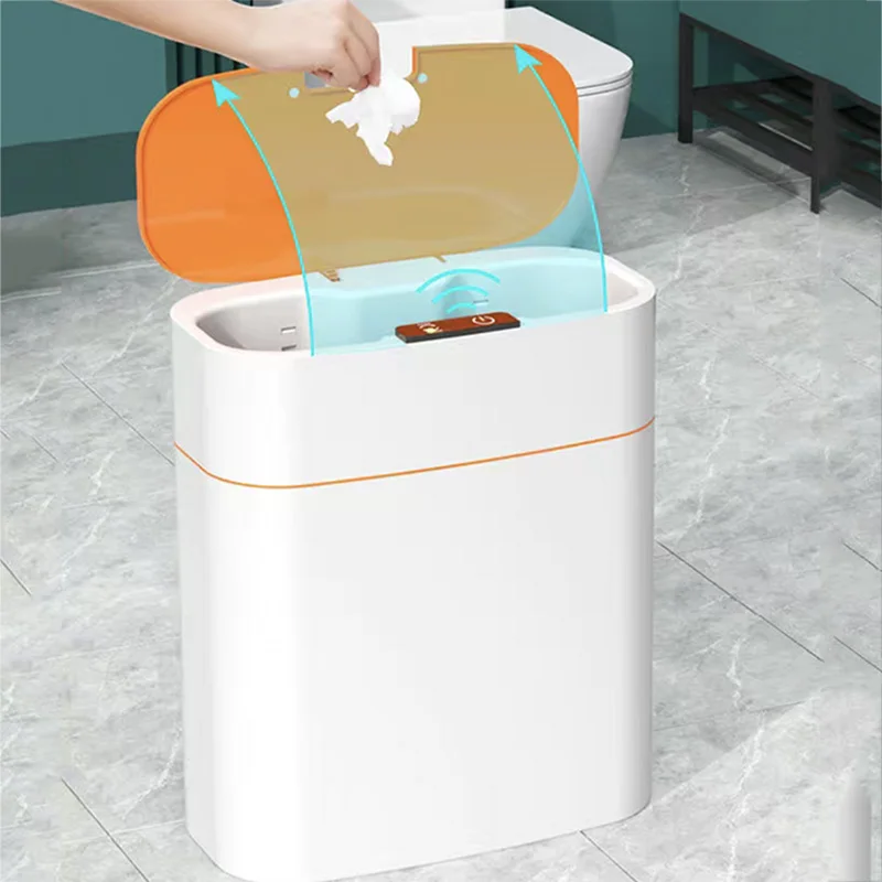 Smart Sensor Trash Can Automatic Household Electronic Waste Bins Kitchen Bathroom Garbage Storage Bins Waterproof Narrow Seam 
Smart Sensor Trash Can Automatic Household Electronic Waste Bins Kitchen Bathroom Garbage Storage Bins Waterproof Narrow Seam
