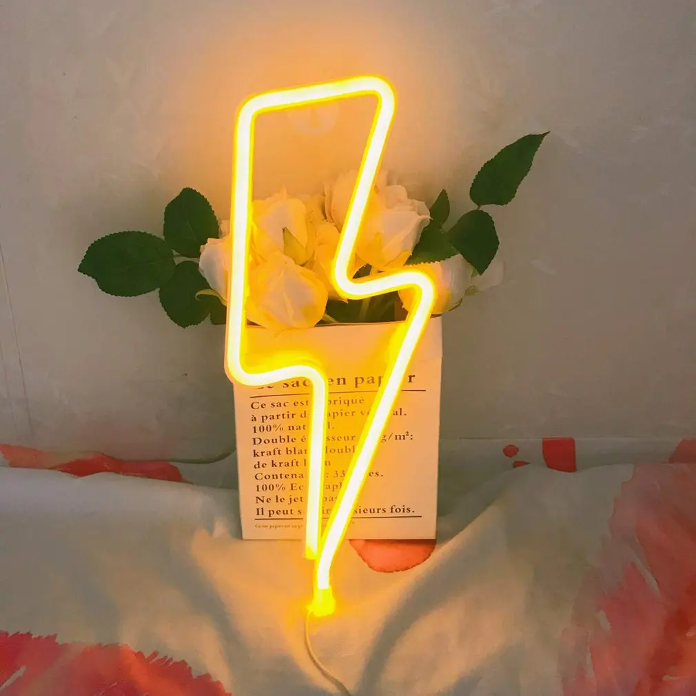 LED Neon Sign Lightning Shaped USB Battery Operated Night Light Decorative Table Lamp For Home Party Living Room Xmas Gift
LED Neon Sign Lightning Shaped USB Battery Operated Night Light Decorative Table Lamp For Home Party Living Room Xmas Gift