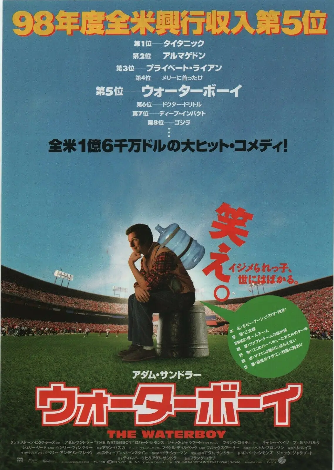 Плакат Waterboy из японского фильма, Шелковый плакат, печать 24x36 дюймов
Плакат Waterboy из японского фильма, Шелковый плакат, печать 24x36 дюймов