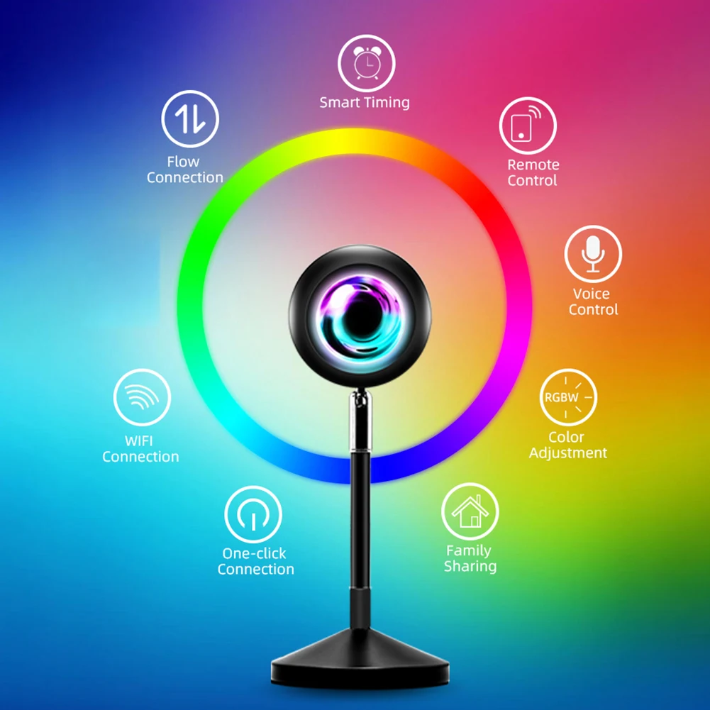 LED UFO Smart Sunset UFO Smart Sunset Lamp Projector App Remote Control Living Room Bedroom Decor Projector
LED UFO Smart Sunset UFO Smart Sunset Lamp Projector App Remote Control Living Room Bedroom Decor Projector