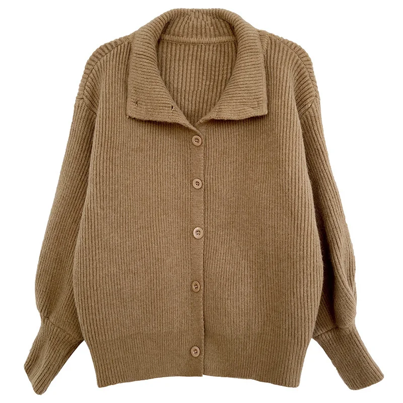 Women's Autumn Long Sleeve Knitted Cardigan Open Shirts Tops New Design Camle Apricot Black Short Single Breasted Sweater Coat
Women's Autumn Long Sleeve Knitted Cardigan Open Shirts Tops New Design Camle Apricot Black Short Single Breasted Sweater Coat