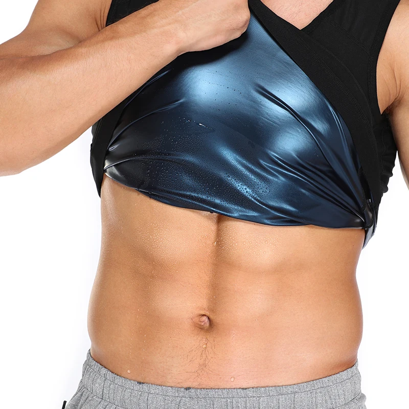 

Men Sweat Sauna Shaper Waist Trainer Tummy Belly Compression Shirt Weight Loss Corset Fat Burning Fitness Slim Sweat Pro Polymer