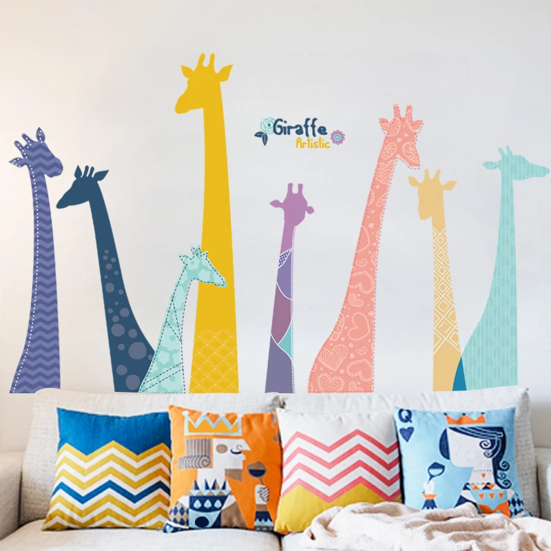Cartoon Giraffe Large Wall Stickers Kindergarten Wall Decoration Decals Children's Room Bedroom Background Layout Home Wallpaper
Cartoon Giraffe Large Wall Stickers Kindergarten Wall Decoration Decals Children's Room Bedroom Background Layout Home Wallpaper