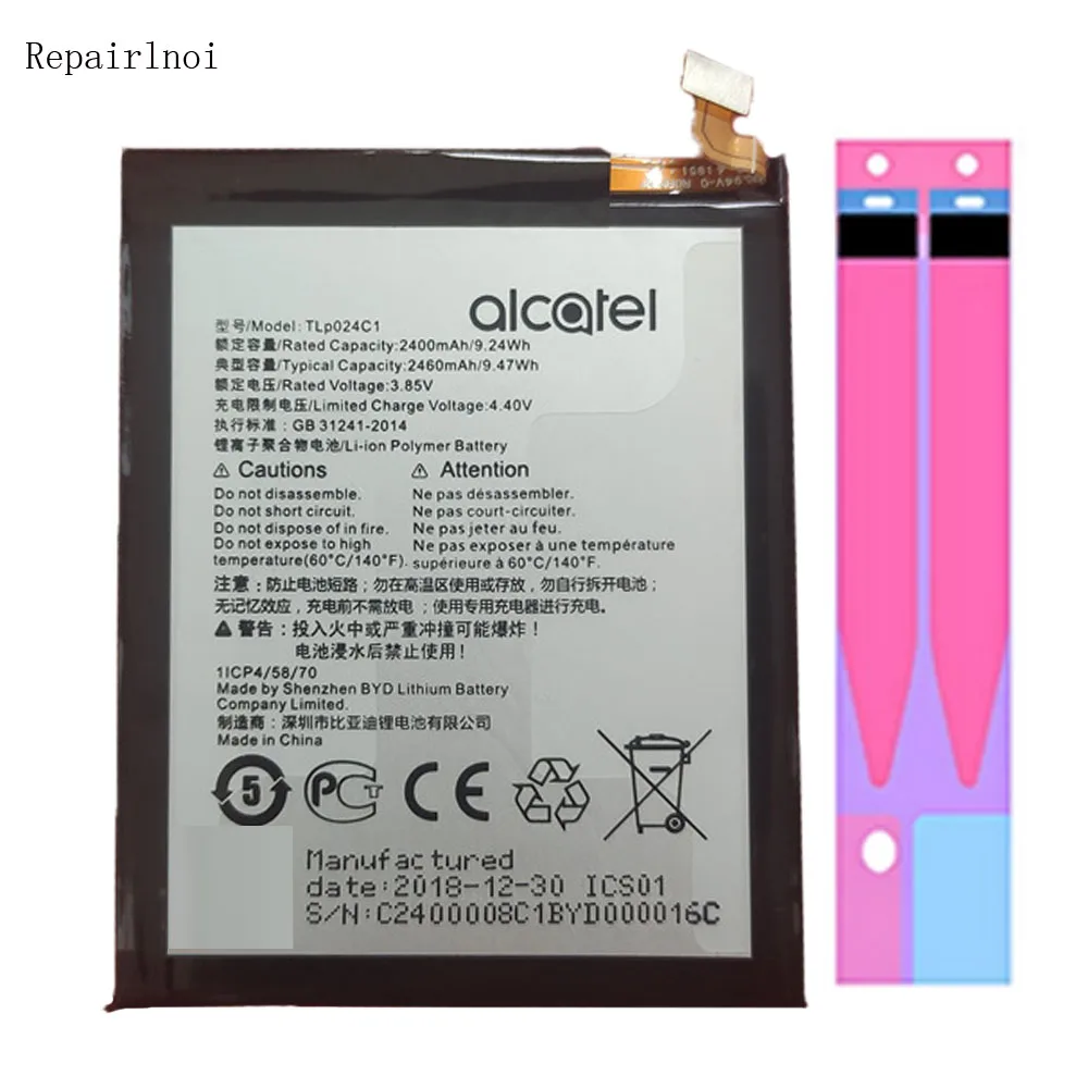 Оригинальная Аккумуляторная батарея 2400 мАч для Alcatel 1V 2019 5001D/A/U/T 5001J OT5001 TLp024C1, замена батареи
Оригинальная Аккумуляторная батарея 2400 мАч для Alcatel 1V 2019 5001D/A/U/T 5001J OT5001 TLp024C1, замена батареи