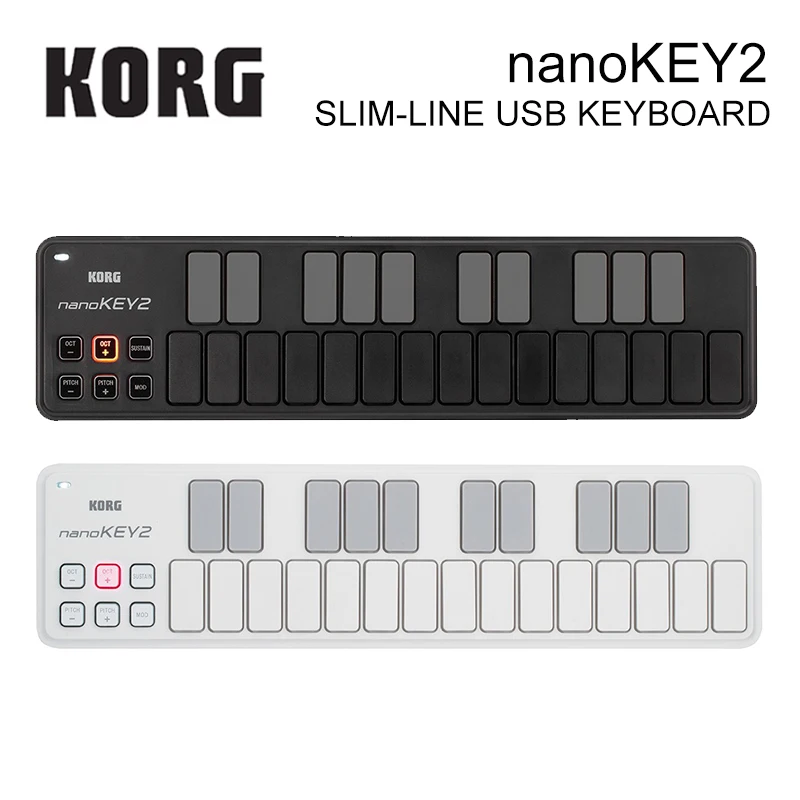 Тонкие USB MIDI-колодки Korg nanoKEY2 nanoPAD2 nanoKONTROL2 16 трипперов с USB-кабелем | Спорт и