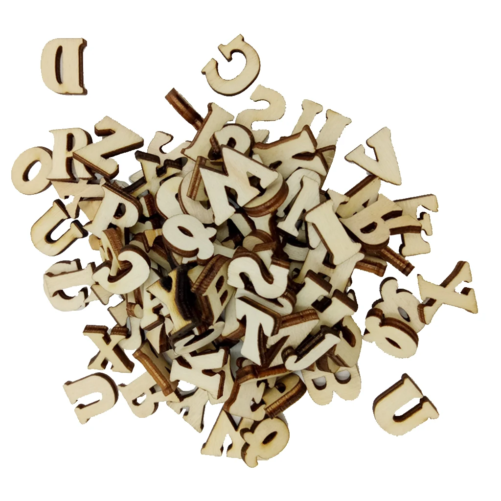 100pcs Unfinished Mixed Wooden Shapes Letter Alphabet Embellishment for Crafts Scrapbooking Decors
100pcs Unfinished Mixed Wooden Shapes Letter Alphabet Embellishment for Crafts Scrapbooking Decors