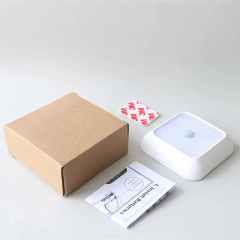Battery Powered 6 LED Square Motion Sensor Night Lights PIR Induction Under Cabinet Light Closet Lamp for Stairs Kitchen Room
Battery Powered 6 LED Square Motion Sensor Night Lights PIR Induction Under Cabinet Light Closet Lamp for Stairs Kitchen Room