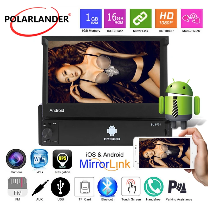 Car Radio MP5 Android Rear View Camera Folded GPS ISO Telescopic Screen AUX 7” FM HD USB 1din BT Bluetooth
Car Radio MP5 Android Rear View Camera Folded GPS ISO Telescopic Screen AUX 7” FM HD USB 1din BT Bluetooth