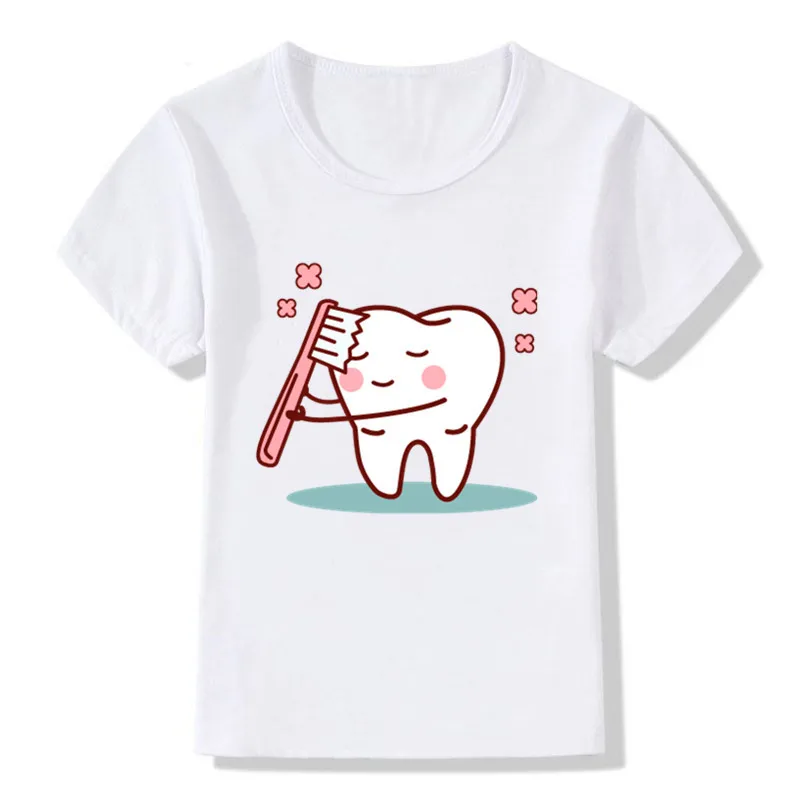 Tooth Cartoon Print Girl T-shirt Short Sleeve O Neck Funny T-Shirts Boys Shirts Summer Top Boy Clothes KT-1975
Tooth Cartoon Print Girl T-shirt Short Sleeve O Neck Funny T-Shirts Boys Shirts Summer Top Boy Clothes KT-1975