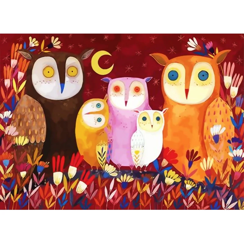 

Paints By Numbers Animals Owl 50x40cm Pictures Oil Painting By Numbers Set Gift Coloring By Numbers Canvas Wall Set