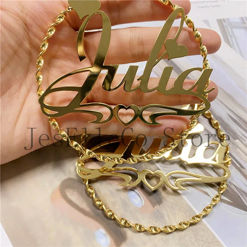 Custom Earrings Rose Gold Stainless Steel Earrings Round Custom Name Earrings New Environmentally Friendly Material Anti-allergy
Custom Earrings Rose Gold Stainless Steel Earrings Round Custom Name Earrings New Environmentally Friendly Material Anti-allergy