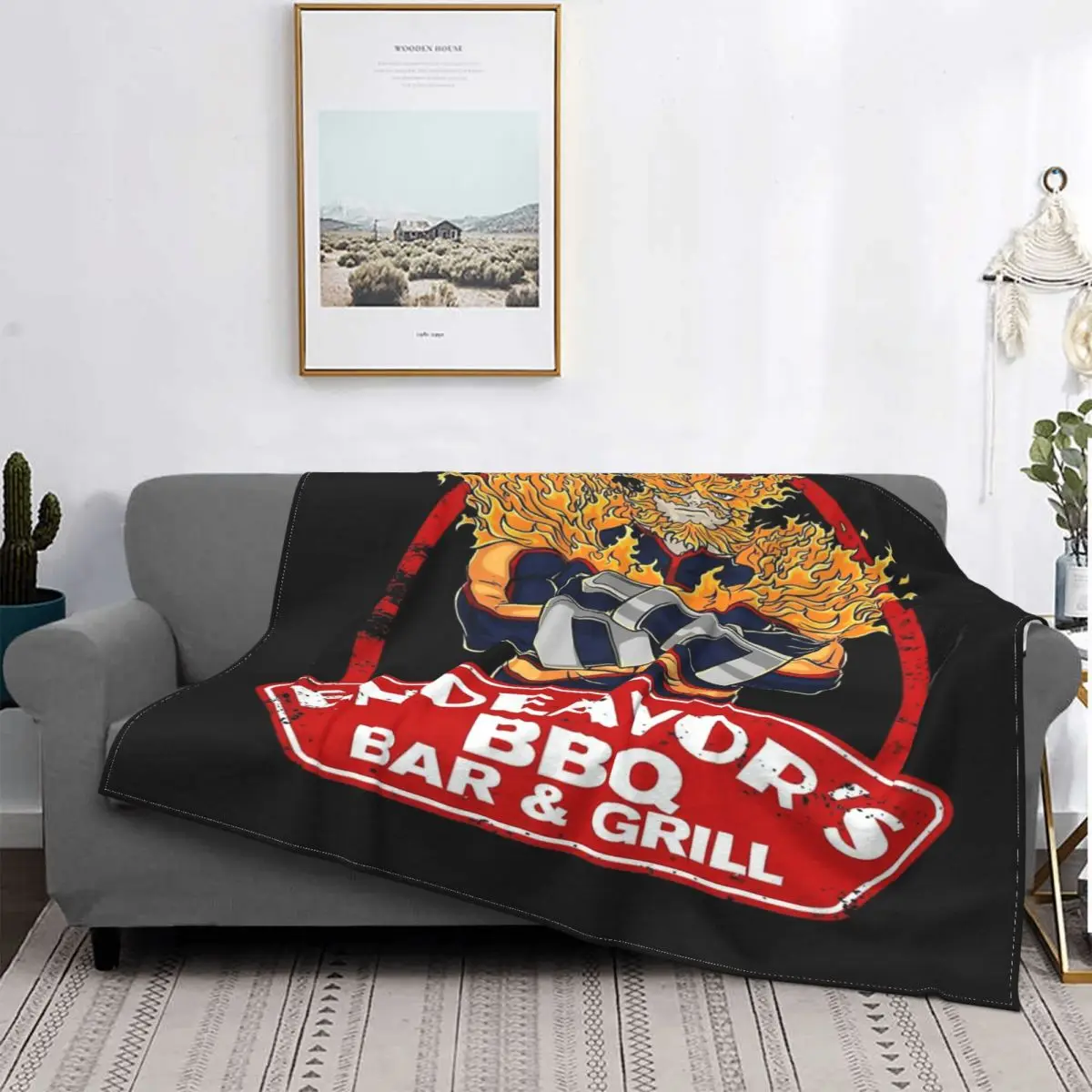 Manta a cuadros para Bar y parrilla, ropa de cama con capucha, de lino y algodón 
Manta a cuadros para Bar y parrilla, ropa de cama con capucha, de lino y algodón