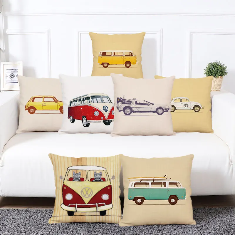 Cartoon Decorative Cushion Cover Bus Car Print Sofa Throw Pillow Cover Home Decor Plush Square Pillowcase for Car Bed
Cartoon Decorative Cushion Cover Bus Car Print Sofa Throw Pillow Cover Home Decor Plush Square Pillowcase for Car Bed