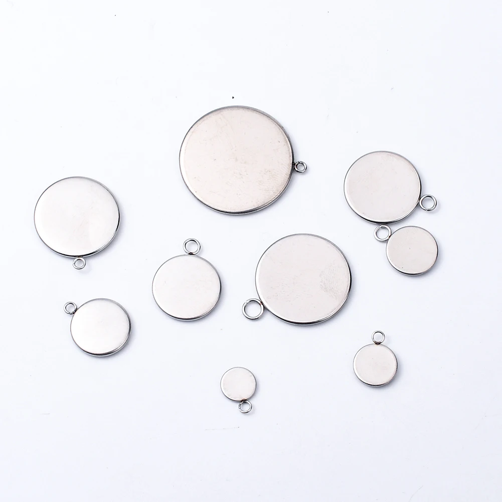10-20Pcs/Lot 6-25mm Stainless Steel Blank Cabochon Cameo Tray Bezels Settings Diy Charm Pendant Base For Jewelry Making Supplies
10-20Pcs/Lot 6-25mm Stainless Steel Blank Cabochon Cameo Tray Bezels Settings Diy Charm Pendant Base For Jewelry Making Supplies