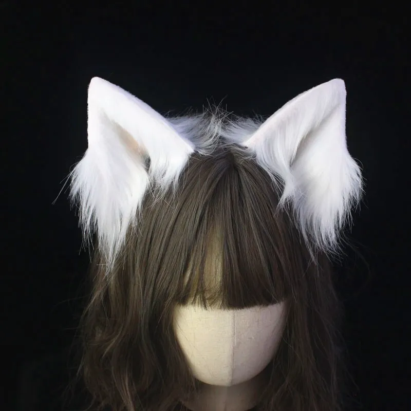 

Plush Simulation Stereo Animal Beast Ear Hairpin KC Headdress Cosplay Soft Girl Cute Cat Ears Wolf Ears Lolita Headband Props