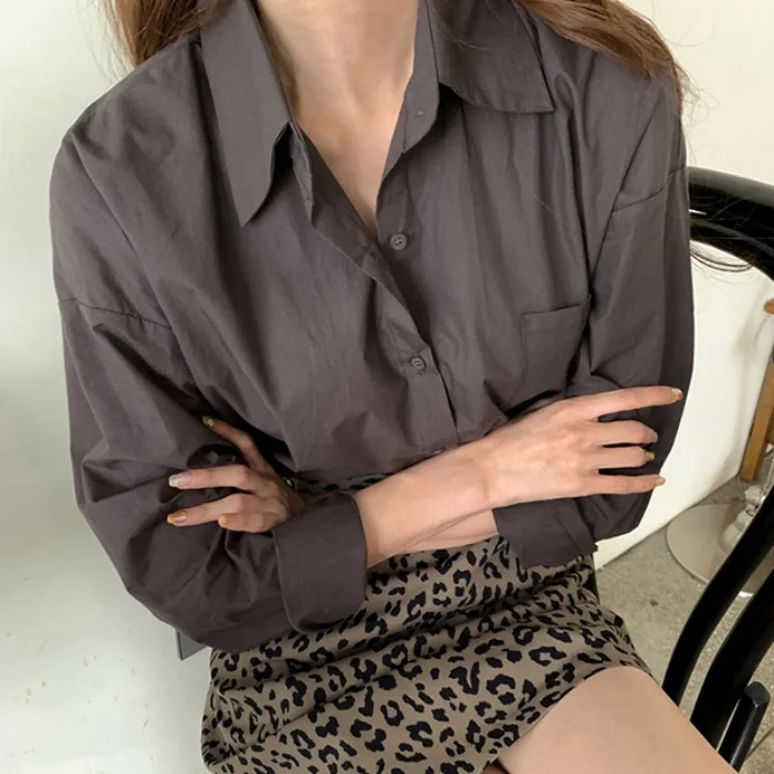 Korean Ins Elegance Retro Basic Style Long Sleeve Autumn Shirt Women's Loose All-Match + Western Style Fashion Leopard Print
Korean Ins Elegance Retro Basic Style Long Sleeve Autumn Shirt Women's Loose All-Match + Western Style Fashion Leopard Print
