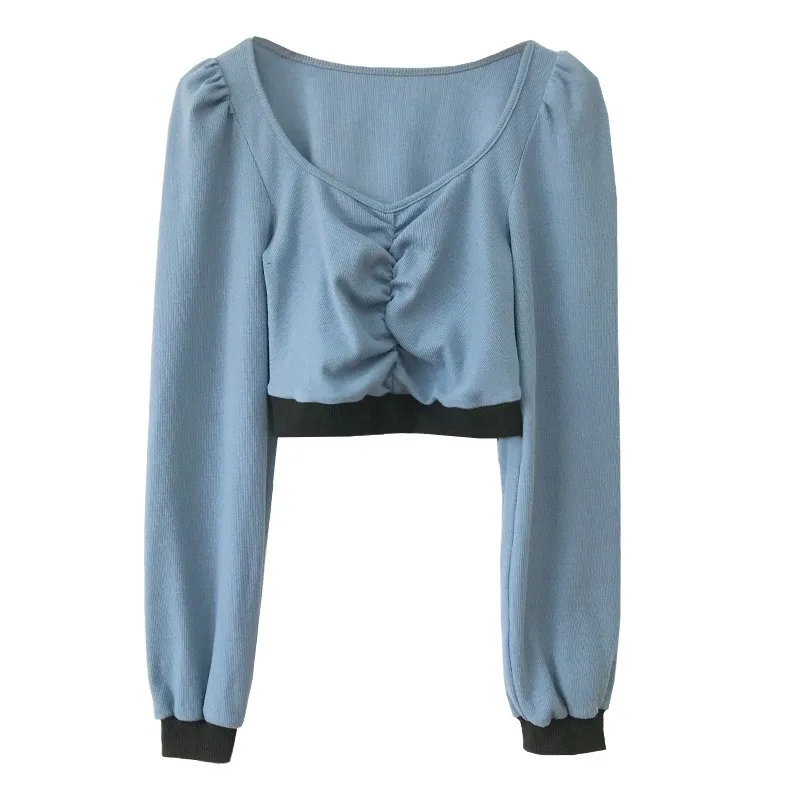 2021 Spring New Scheming Design Bottoming Shirt Square Collar Slimming BM Short Korean Style Midriff-Baring Long Sleeve T-shirt
2021 Spring New Scheming Design Bottoming Shirt Square Collar Slimming BM Short Korean Style Midriff-Baring Long Sleeve T-shirt
