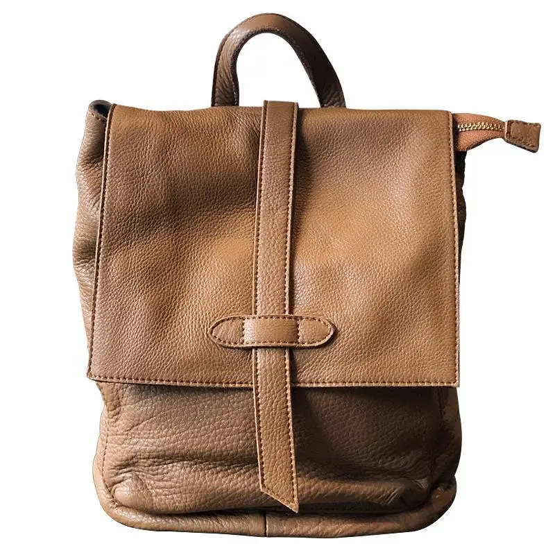 Простая Сумка через плечо из натуральной кожи в стиле ретро, женский рюкзак, новинка 2021, повседневный мягкий вместительный дорожный рюкзак ... 
Простая Сумка через плечо из натуральной кожи в стиле ретро, женский рюкзак, новинка 2021, повседневный мягкий вместительный дорожный рюкзак ...