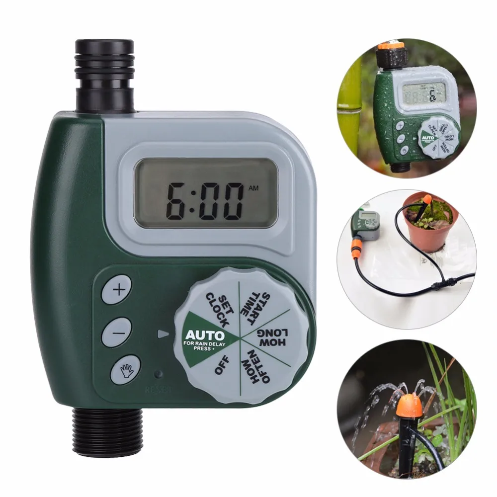Garden Automatic Watering Timer Electronic Irrigation Controller Garden Watering Control System for Lawn Sprinkler Watering Tool
Garden Automatic Watering Timer Electronic Irrigation Controller Garden Watering Control System for Lawn Sprinkler Watering Tool