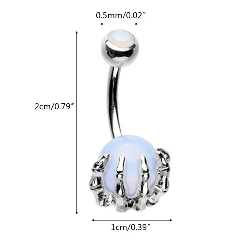 Stainless Steel Body Navel Rings Belly Piercing Button Ring Skull Hand with Ball 45BC
Stainless Steel Body Navel Rings Belly Piercing Button Ring Skull Hand with Ball 45BC