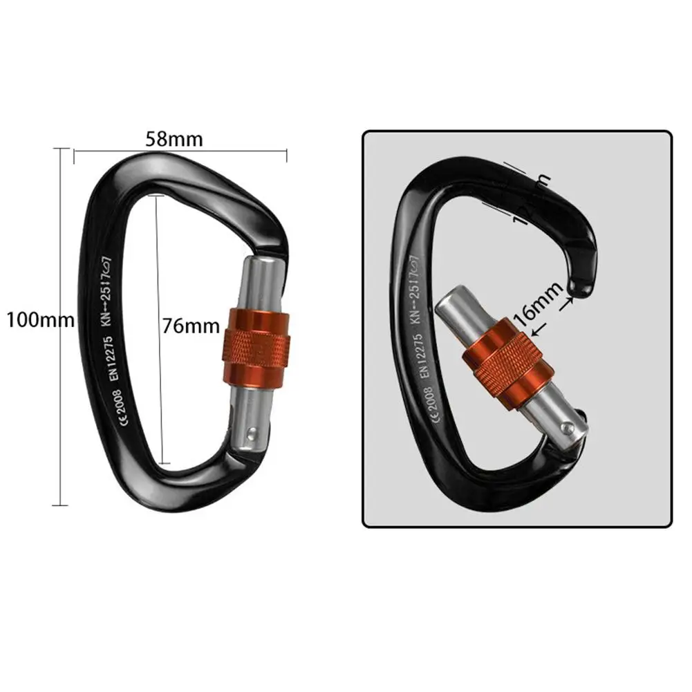 25KN Ultra Sturdy Locking Carabiner Clips Heavy Duty Caribeaners for Hiking Outdoor and Gym Small Carabiners for Dog Leash Harne
25KN Ultra Sturdy Locking Carabiner Clips Heavy Duty Caribeaners for Hiking Outdoor and Gym Small Carabiners for Dog Leash Harne