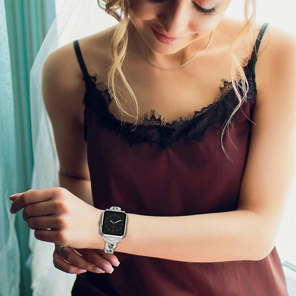 Bands For Apple Watch 5 4 Band 40mm 44mm Jewelry Bling Metal Wristband For Iwatch Strap Women Correa 38mm 42mm Pulseira Bracelet
Bands For Apple Watch 5 4 Band 40mm 44mm Jewelry Bling Metal Wristband For Iwatch Strap Women Correa 38mm 42mm Pulseira Bracelet