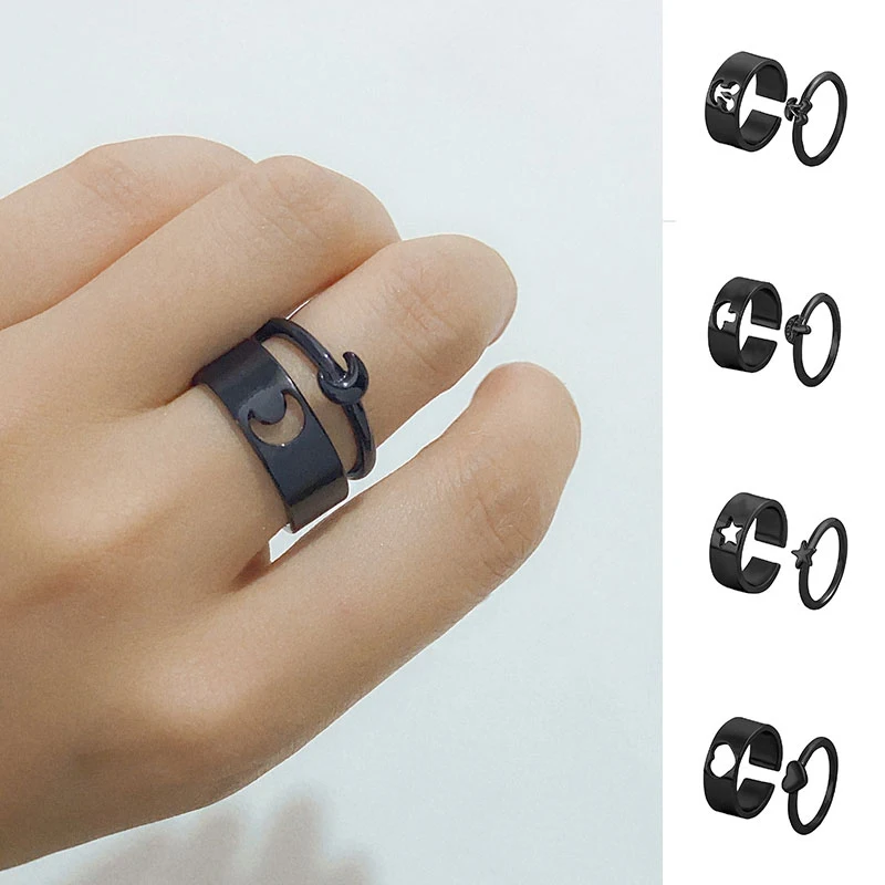 Hollow Ring Cherry Hollow Popular Jewelry Couple 2-piece Ring Set Alloy Mushroom Hollow Couple Ring for Women Men Moon Om Cross
Hollow Ring Cherry Hollow Popular Jewelry Couple 2-piece Ring Set Alloy Mushroom Hollow Couple Ring for Women Men Moon Om Cross