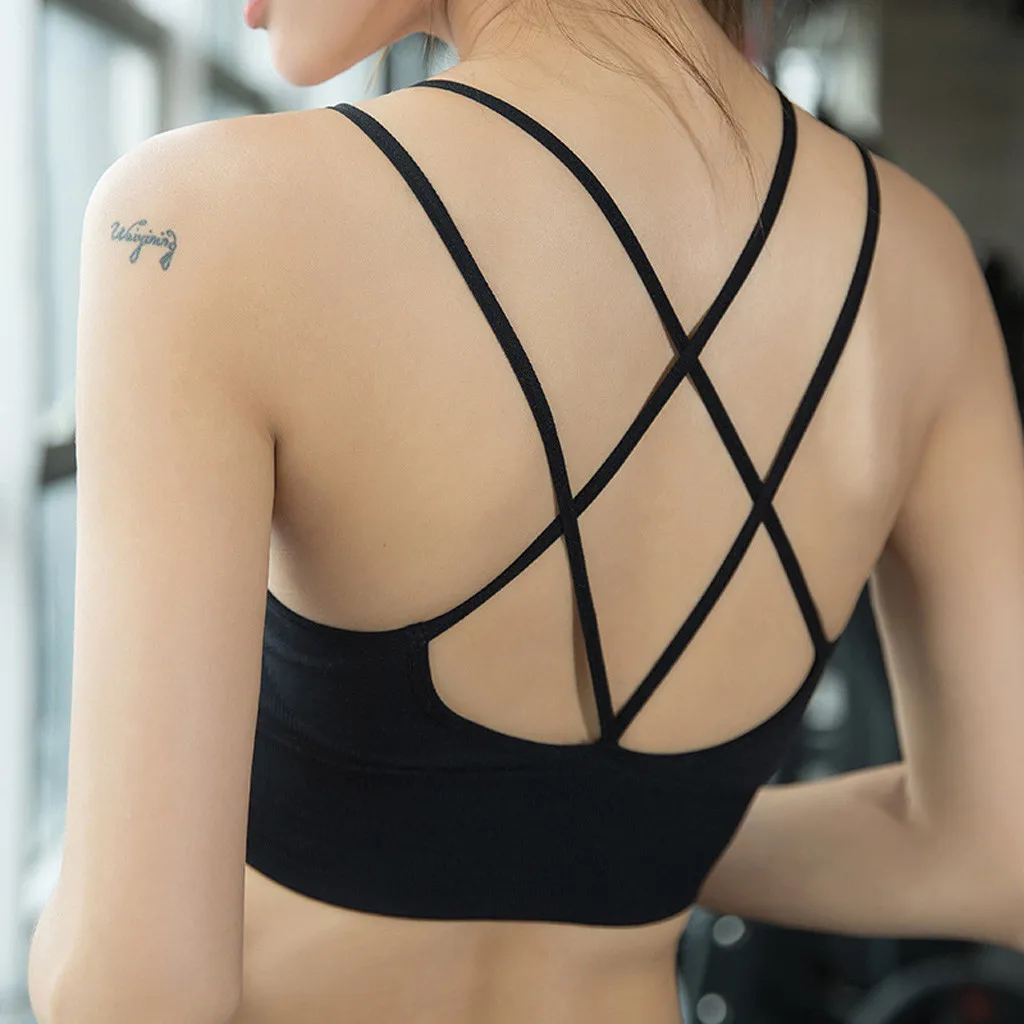 Fashion Womens Solid Sexy Sling Sports Vest Tank Tops Running Fitness Yoga Bra Sexy Bra Crop Top Bustier Camisole Female Tanks
Fashion Womens Solid Sexy Sling Sports Vest Tank Tops Running Fitness Yoga Bra Sexy Bra Crop Top Bustier Camisole Female Tanks