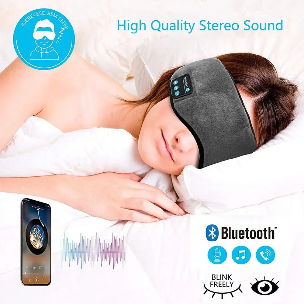 Bluetooth наушники для сна маска глаз динамики микрофон | Электроника