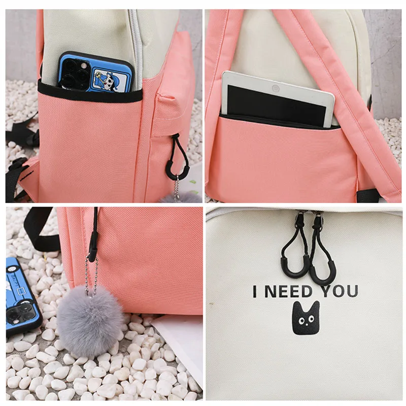4 piece Set Schoolbags Teenage Girls Female Backpack Fashion School Bag Casual Women Backpack Classical Laptop Shoulder Bags
4 piece Set Schoolbags Teenage Girls Female Backpack Fashion School Bag Casual Women Backpack Classical Laptop Shoulder Bags